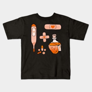 First Aid Kit - Orange Kids T-Shirt